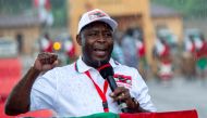 FILE PHOTO: Burundi's ruling party CNDD-FDD Secretary-General Evariste Ndayishimiye addresses the delegates after he was picked as their candidate for the next presidential election, during the party's extraordinary congress in Gitega Province, Burundi, J
