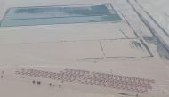 An aerial view of submerged Sirdarya Region, Uzbekistan is seen after a dam wall collapsed following heavy rain on May 02, 2020. 