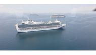 The M/V Ruby Princess is pictured during a short aerial surveillance conducted at the Manila Bay Anchorage area, in Manila, Philippines, May 7, 2020. Philippine Coast Guard/Handout via REUTERS