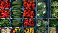 Vegetables are seen in a shop specialising in organic food and natural products in Halle, Belgium May 12, 2020. Picture taken May 12, 2020. REUTERS/Yves Herman