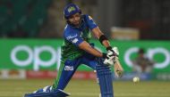 (FILES) In this file photo taken on March 13, 2020 Multan Sultans' Shahid Afridi plays a shot during the T20 cricket match between Peshawar Zalmi and Multan Sultans at the National Cricket Stadium in Karachi. AFP / Asif HASSAN