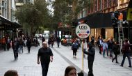 Increased foot traffic is seen in the city centre following the easing of restrictions implemented to curb the spread of the coronavirus disease (COVID-19) in Sydney, Australia, May 18, 2020. REUTERS/Loren Elliott
