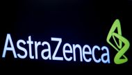FILE PHOTO: The company logo for pharmaceutical company AstraZeneca is displayed on a screen on the floor at the New York Stock Exchange (NYSE) in New York, U.S., April 8, 2019. REUTERS/Brendan McDermid/File Photo