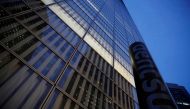FILE PHOTO: Dentsu's logo is seen at its head office building in Tokyo, Japan, Aug. 9, 2019. REUTERS/Kim Kyung-Hoon/File Photo
