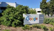 A sign is pictured outs a Google offcie near the company's headquarters in Mountain View, California, U.S., May 8, 2019. Photo taken May 8, 2019. REUTERS/Dave Paresh/File Photo