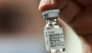A pharmacist displays an ampoule of Dexamethasone at the Erasme Hospital amid the coronavirus disease (COVID-19) outbreak, in Brussels, Belgium, June 16, 2020. REUTERS/Yves Herman