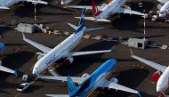 FILE PHOTO: Boeing 737 MAX aircraft are parked in a parking lot at Boeing Field in this aerial photo over Seattle, Washington, U.S., June 11, 2020. REUTERS/Lindsey Wasson/File Photo
