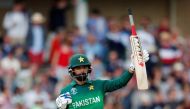 FILE PHOTO: England v Pakistan - June 3, 2019 Pakistan's Mohammad Hafeez celebrates a half century Action Images via Reuters/Andrew Boyers/File Photo