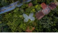 General view of the botanical garden in Quindio, Colombia on July 6, 2020.  AFP / Freddy NAVARRO