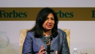 India's Biocon Ltd Chairman and Managing Director Kiran Mazumdar-Shaw speaks during the Forbes Global CEO Conference in Kuala Lumpur September 13, 2011. REUTERS/Bazuki Muhammad/File Photo