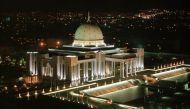 A general view shows the Presidential Palace in central Ashgabat, Turkmenistan, in this undated photo. REUTERS/Shamil Zhumatov/File Photo
