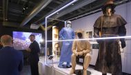 Dutch King Willem-Alexander (2ndL) visits the exhibition 