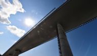 A general view shows the Genoa bridge as engineers perform static testing operations ahead of its inauguration in Genoa, Italy, July 19, 2020. REUTERS/Massimo Pinca/File Photo