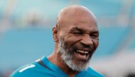 In this file photo taken on September 19, 2019, former world heavyweight champion Mike Tyson before the start of the Tennessee Titans at Jacksonville Jaguars in Jacksonville, Florida. Tyson, who retired in 2005, said on July 23, 2020, he will make a comeb