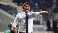 Inter Milan coach Antonio Conte reacts during the match, as play resumes behind closed doors following the outbreak of the coronavirus disease (COVID-19) (REUTERS/Alberto Lingria)