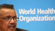 FILE PHOTO: Director-General of the World Health Organization (WHO) Tedros Adhanom Ghebreyesus speaks during a news conference in Geneva, Switzerland January 30, 2020. REUTERS/Denis Balibouse/File Photo