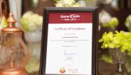 A provided picture of one of the certificates.