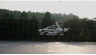 This handout picture taken in August 2020 obtained on September 2, 2020 from SkyDrive/CARTIVATOR shows the SD-03 manned flying car during a test flight at Toyota test field in Toyota city, Aichi prefecture. 