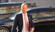 Britain's Health Secretary Matt Hancock arrives to attend a Cabinet meeting of senior government ministers at the Foreign and Commonwealth Office (FCO) in London on September 1, 2020. / AFP / POOL / TOBY MELVILLE
