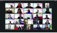 Students, teachers and staff of MES Indian School celebrating Teachers’ Day virtually. 