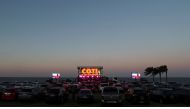 People enjoy a drive-in concert by local pop band Coti y Los Brillantes, amid the coronavirus disease (COVID-19) outbreak in Buenos Aires, Argentina September 5, 2020. Picture taken September 5, 2020. REUTERS/Agustin Marcarian
