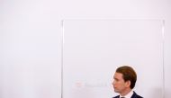 Austrian Chancellor Sebastian Kurz attends a news conference as the coronavirus disease (COVID-19) outbreak continues in Vienna, Austria September 11, 2020. REUTERS/Leonhard Foeger