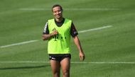 Bayern Munich's Spanish midfielder Thiago Alcantara smiles during the first season training session of the German first division Bundesliga team FC Bayern Munich at the team trainings ground in Munich, southern Germany, on September 11, 2020. / AFP / Chri