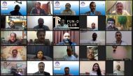 Ambassador of India to Qatar H E Dr. Deepak Mittal and other community leaders during the online launch of help desk.
