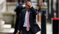 Britain's Health Secretary Matt Hancock walks outside Downing Street in London, Britain September 23, 2020. REUTERS/Peter Nicholls

