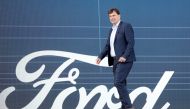 Ford Motor Co. CEO Jim Farley walks to speak at a news conference at the Rouge Complex in Dearborn, Michigan, U.S. September 17, 2020. REUTERS/Rebecca Cook/File Photo