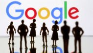 FILE PHOTO: Small toy figures are seen in front of Google logo in this illustration picture, April 8, 2019. REUTERS/Dado Ruvic/Illustration/File Photo/File Photo
 