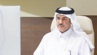 Minister of State and Chairman of QFZA, H E Ahmad bin Mohammed Al Sayed, participating in the virtual “Discover Global Markets” conference, which was hosted by the US Department of Commerce, and took place in Indianapolis, USA, yesterday.  