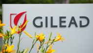 FILE PHOTO: Gilead Sciences Inc sign is seen after it announced a Phase 3 Trial of the investigational antiviral drug remdesivir in patients with severe coronavirus disease (COVID-19), during the outbreak of the coronavirus disease (COVID-19), in Oceansid