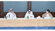 Head of Awareness Guidance and Labour at the Ministry of Administrative Development, Labour and Social Affairs (MADLSA), Ali Al Khalaf (left); and Assistant Director General for Government Relations and Committees Affairs at Qatar Chamber, Ali Bu Sherbak 