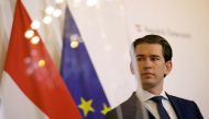 Austria's Chancellor Sebastian Kurz looks on during a news conference, as the coronavirus disease (COVID-19) outbreak continues, in Vienna, Austria October 19, 2020. REUTERS/Lisi Niesner