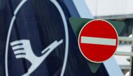 FILE PHOTO: The Lufthansa logo is pictured at Frankfurt Airport in Frankfurt, Germany, September 21, 2020. REUTERS/Ralph Orlowski