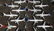 FILE PHOTO: Grounded Boeing 737 MAX aircraft are seen parked in an aerial photo at Boeing Field in Seattle, Washington, U.S. July 1, 2019. Picture taken July 1, 2019. REUTERS/Lindsey Wasson