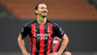 FILE PHOTO: Soccer Football - Europa League - Group H - AC Milan v Sparta Prague - San Siro, Milan, Italy - October 29, 2020 AC Milan's Zlatan Ibrahimovic reacts after missing a penalty REUTERS/Daniele Mascolo/File Photo
