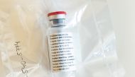 FILE PHOTO: An ampule of Gilead Sciences COVID-19 antiviral remdesivir is pictured during a news conference at the University Hospital Eppendorf (UKE) in Hamburg, Germany, April 8, 2020. Ulrich Perrey/Pool via REUTERS