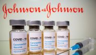 Vials with a sticker reading, 