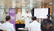 An expert delivering a presentation during the inaugural episode of the ‘QFC Tech Talk Series’.