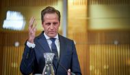 Dutch Minister of Health, Welfare and Sport Hugo de Jonge speaks during a cabinet meeting on the Covid-19 vaccination strategy in The Hague, on November 20, 2020, amid the Covid-19 pandemic caused by the novel coronavirus. - Netherlands OUT / AFP / ANP / 