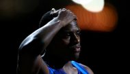 FILE PHOTO: Athletics - World Athletics Championships - Doha 2019 - Men's 4x100 Metres Relay Final - Khalifa International Stadium, Doha, Qatar - October 5, 2019. Christian Coleman of the U.S. before the race. REUTERS/Hannah Mckay/File Photo