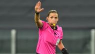 December 2, 2020 Referee Stephanie Frappart reacts REUTERS/Massimo Pinca