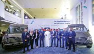 Managing Director for Auto at Nasser Bin Khaled Group, Sheikh Faleh bin Nawaf Al Thani, with other officials during the launch event in Doha recently.
