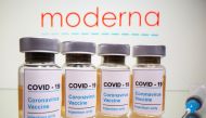 Vials with a sticker reading, 