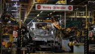 File photo: A car is seen on the production line at Nissan's car plant in Sunderland Britain, October 10, 2019. REUTERS/Phil Noble/File Photo
