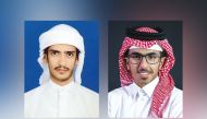 (L) Hasan Dhaifallah Omar Alhaddad, Student of first semester of Electrical Engineering at College of Engineering Qatar University, Mohammed Abdelkarem Mohammed, a student of Business and Economics at Qatar University.