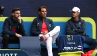 Spain's Rafael Nadal watches the match between Spain's Pablo Carreno Busta and Australia's John Millman REUTERS/Kelly Defina