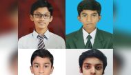 From top left: Malarvadi Little Scholar 2nd Round 1st position winners from Qatar - Faheem Muhammed Basheer, Baris Hussain Kannancheri, Shahm Sahran and Faheem Muhammed Shabeer,
